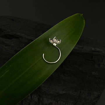 Antique Lotus Nose Pin